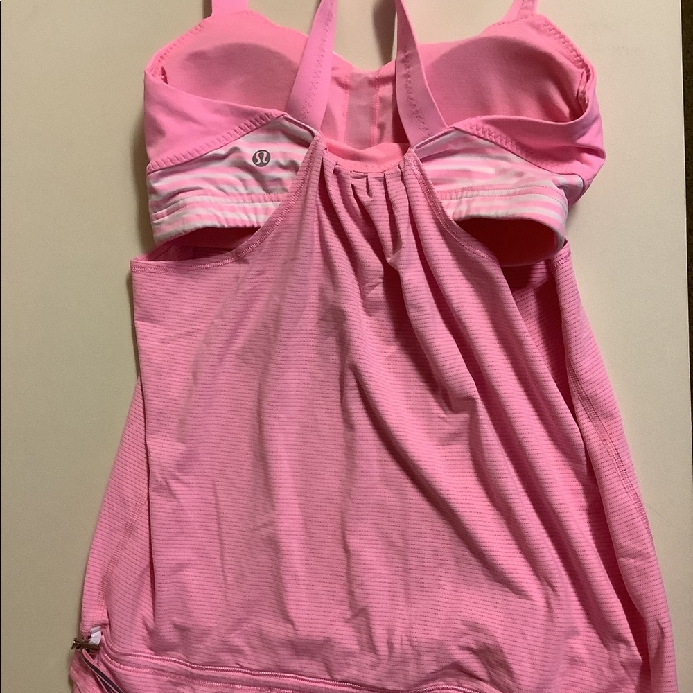Lululemon pink striped tank top size 6 - Picture 6 of 6